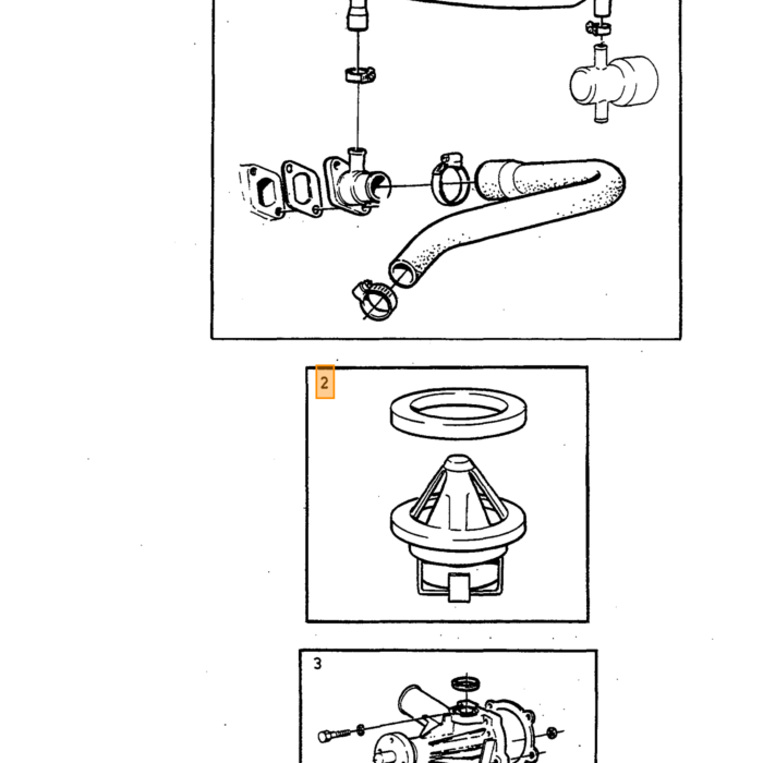 Volvo Thermostaat D20+D24+D24T+D24TIC 87gr 240+260+740+940 Volvo onderdeel nr 273728