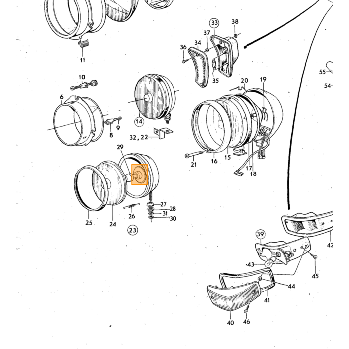 Volvo Lamp 12 volt 10W buis SV8.5 (oa interieur)Binnenverlichting amazon 1800 lengte (10X36mm) Volvo onderdeel nr 277715