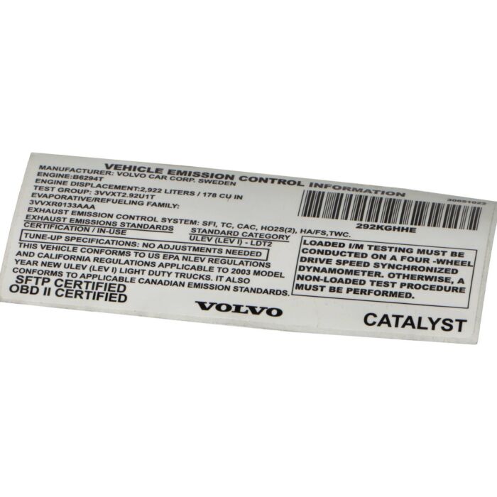 Volvo Sticker Volvo onderdeel nr 30651022