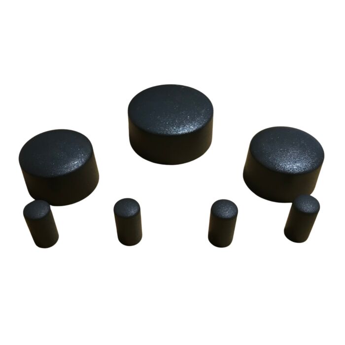 Knop radio volume set 7 stuks donkergrijs HU803 HU850 HU601 Volvo S60 (-2009)  S80 (-2006)  V70 P26  XC70 (2001-2007)