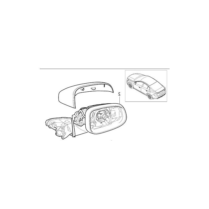 Volvo Spiegelglas rechts C30 C70 (2006-) S40 (2004-) S60 2007-2018 S80 (2007-) V40 (2013- V40 XC V50 V60 2011-2018 V70 2008 voor linksgestuurd OEM ref 30716486 31299499  Volvo onderdeel nr 30716483_B