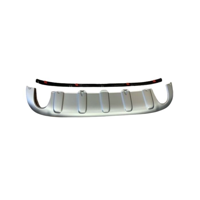 Skidplaat achterbumper Xc60 	30764994 skidplate zilvergrijs origineel voor 1 eindpijp