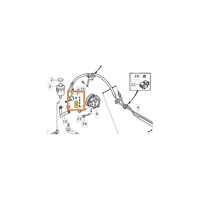 Volvo O-Ring Stuurbekrachtiging Hogedrukzijde Volvo S60 - V60 - XC60 - S80 - V70 - XC70 Volvo onderdeel nr 31202810