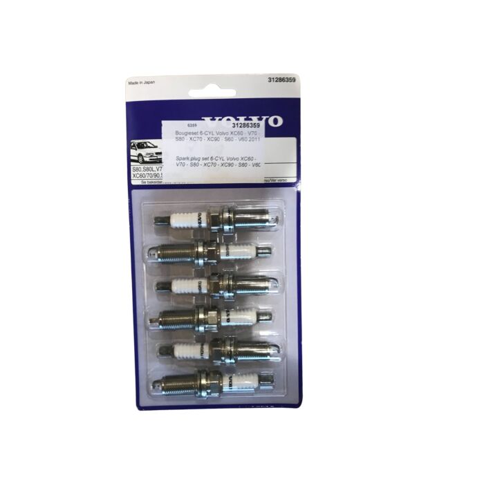 Volvo Bougieset 6-CYL Volvo XC60 - V70 - S80 - XC70 - XC90 - S60 - V60 2011- Volvo onderdeel nr 31286359