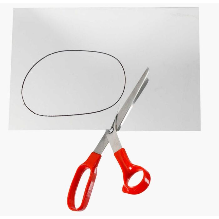 spiegel glas met plak/kleef achterkant links rechts bruikbaar zelf op maat knippen
