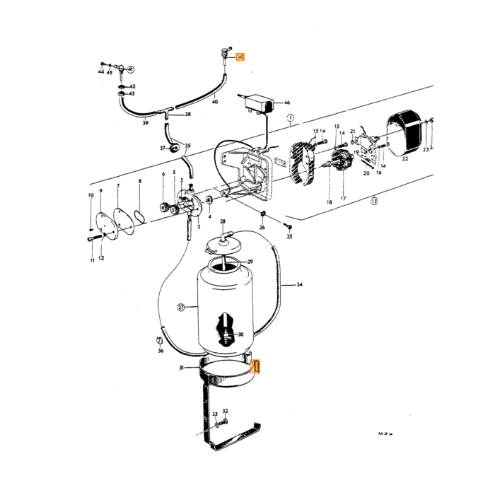 Volvo Rubber ring keerring ruitensproeierpomp PV444+PV544+Duett+P1800+Amazon 661324 Volvo onderdeel nr 343188