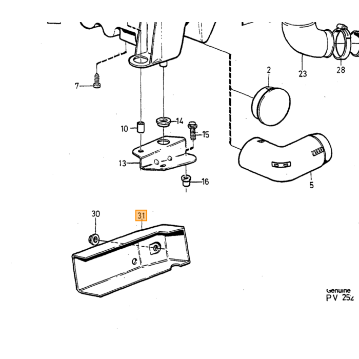 Volvo voorverwarming plaat Volvo onderdeel nr 3501651