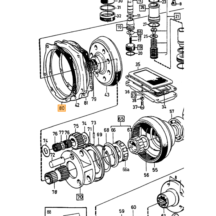 Volvo Pakking overdrive 240  260  740  760 (	1340965) Volvo onderdeel nr 3502462
