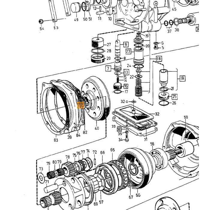 Volvo Pakking Overdrive deksel zeef type J (380720) Volvo onderdeel nr 3502464