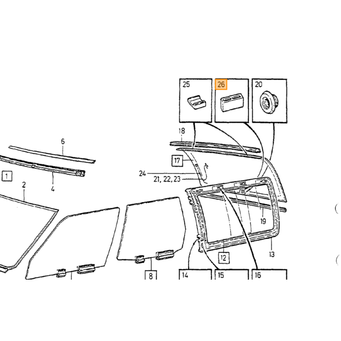 Volvo SPACER achterruit Volvo 850 5-deurs Volvo V70 (-2000) volvo V70 XC (-2000) onder Volvo onderdeel nr 3512606