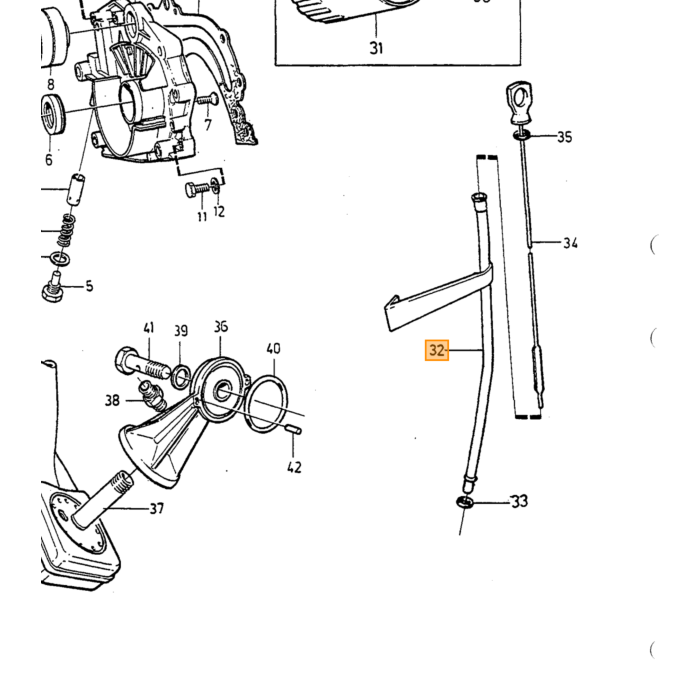 Volvo Pakking carter200/700/900 B27-28-B280 Volvo onderdeel nr 3514109