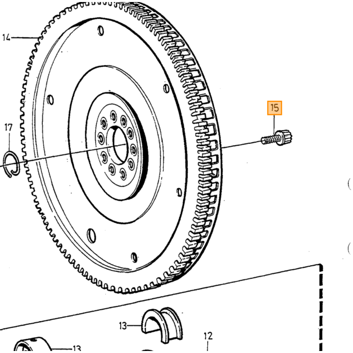 Volvo poelie pulley Volvo onderdeel nr 3514375