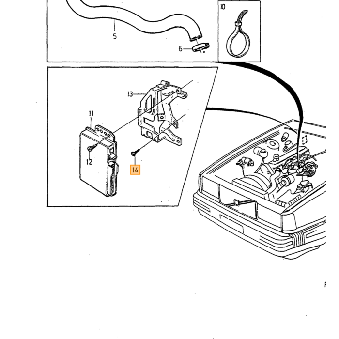 Volvo Slang 740 760 780 940 960 s90 v90 turbo Volvo onderdeel nr 3514474