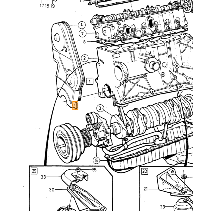 Volvo motor Steun links Volvo onderdeel nr 3514483