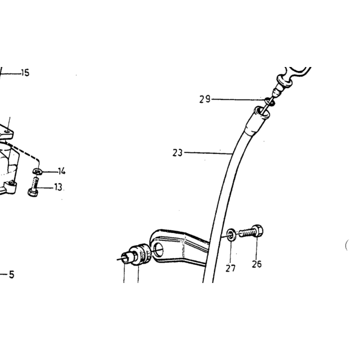 Volvo Olie peilstok 240+740+940+ B19 tm B230 (1276624) 240 940 740 760 Volvo onderdeel nr 3514627