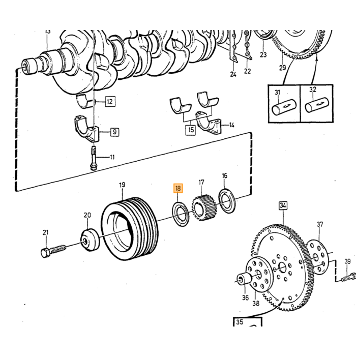 Volvo Pakking benzinepomp brandstofpomp B19+B21+B23+B200 Volvo onderdeel nr 3514628
