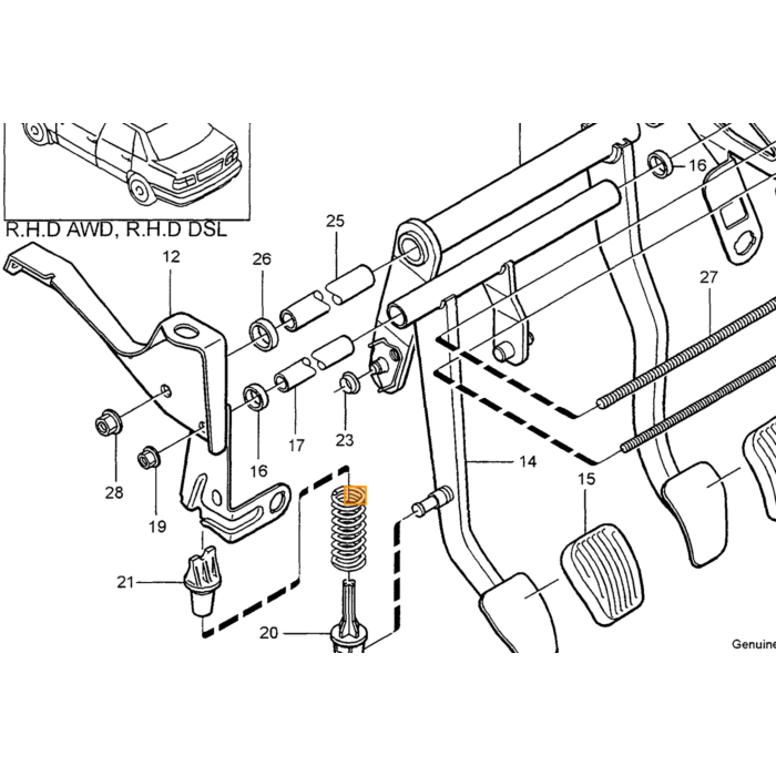 Volvo Rem leiding hoofdremcilinder volvo 700/850 hoofdremcilinder volvo 900 remleiding rechtsvoor Volvo onderdeel nr 3516294