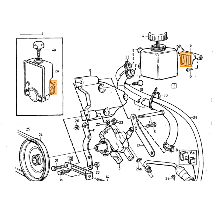 Volvo Stuurhuis 240+260 type ZF-CAM TRW + stuurbekrachtiging PS bev 1 U beugel   1981+1329998 1359900 5003666 532998 3516941 Volvo onderdeel nr 3516941