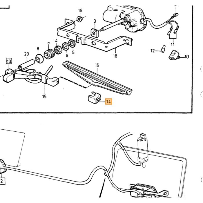Volvo Revet JET links 340 360 +740+760+780 sproeier koplamp nozzle Volvo onderdeel nr 3518091