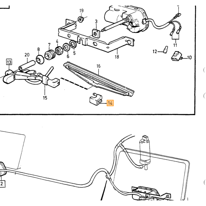 Volvo Revet JET links 340 360 +740+760+780 sproeier koplamp nozzle Volvo onderdeel nr 3518091