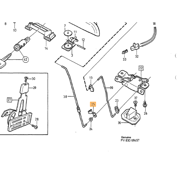 Volvo Deur portier OPENER Volvo onderdeel nr 3526129