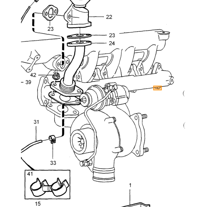 Volvo Rubber afdichtring Injector Volvo 850 - 960 - S40 - V40 Volvo onderdeel nr 3528217