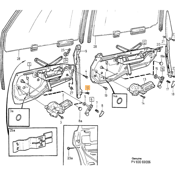 Volvo afdichting rubber kofferklep handgreep 850  940  940 SE  960  S90 4DRS. 4DRS. 940. 960  S90 Volvo onderdeel nr 3528839