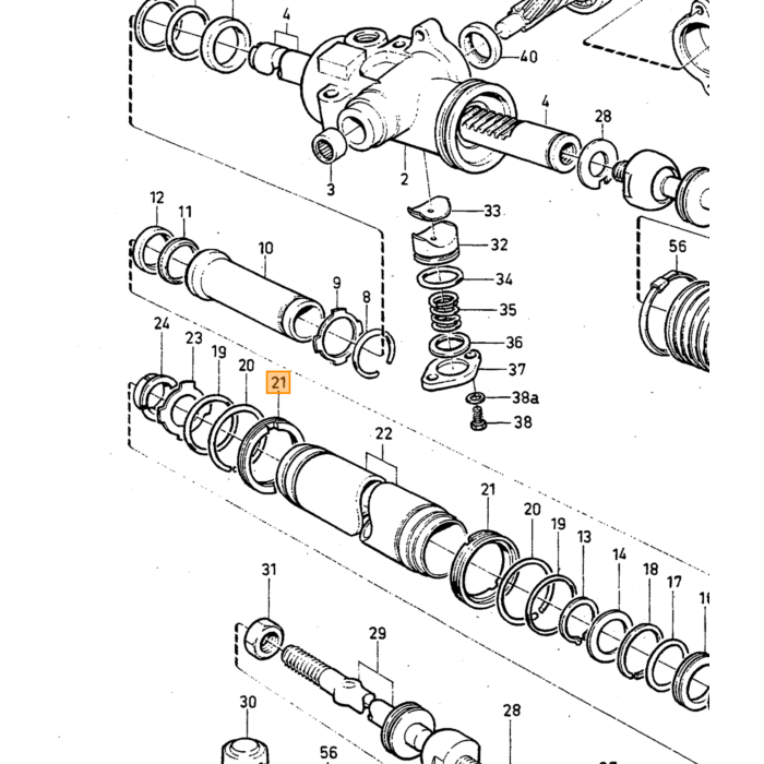 Volvo Stuurstang eind 240+260 type ZF met en zonder stuurbekracht. uitw draad 14 mm fijn en 14mm grof (1228386) 240 260 Volvo onderdeel nr 3530167