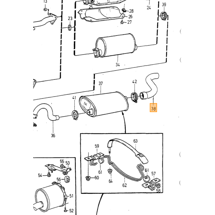 Volvo Pakking uitlaat B18+B20+B30 B21 B23 B230 B200 dubbele flens(671822) 1266713 1378218 Volvo onderdeel nr 3531326