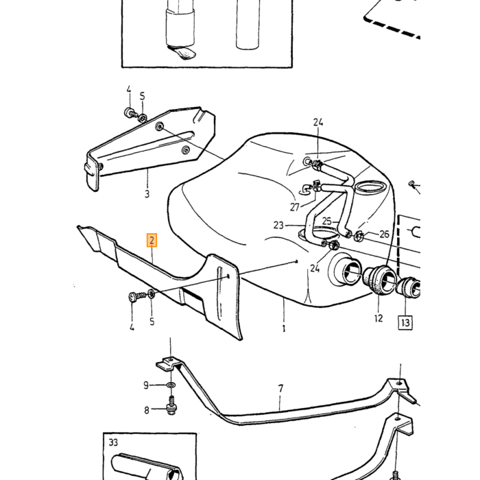 Volvo Afdekplaat Brandstoftank FWD Volvo 850 - S70 - V70 - C70 Volvo onderdeel nr 3531436