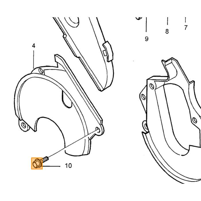 Volvo Krukashuis set achter huis+rubber keerring+pakking 850+V70+S70-2000 Volvo onderdeel nr 3531998