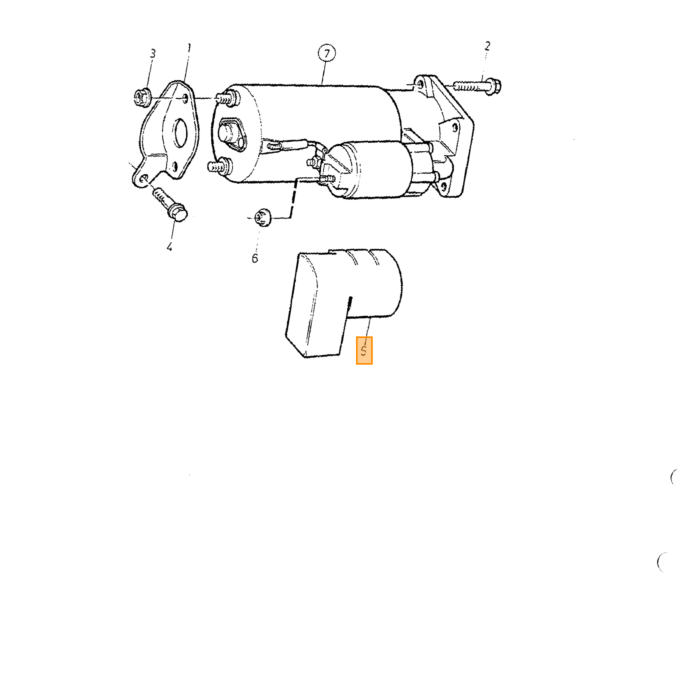 Volvo huis kapje startmotor bescherming solenoid Volvo onderdeel nr 3544117