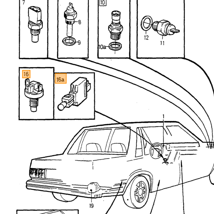 Volvo Rem licht schakelaar AmazonB20+140+164+240+260+740+850+940+S90+V90(679364) Saab 99340-360 240 V70 940 S90 164 850 140 V90 Xc70 Volvo onderdeel nr 3544691