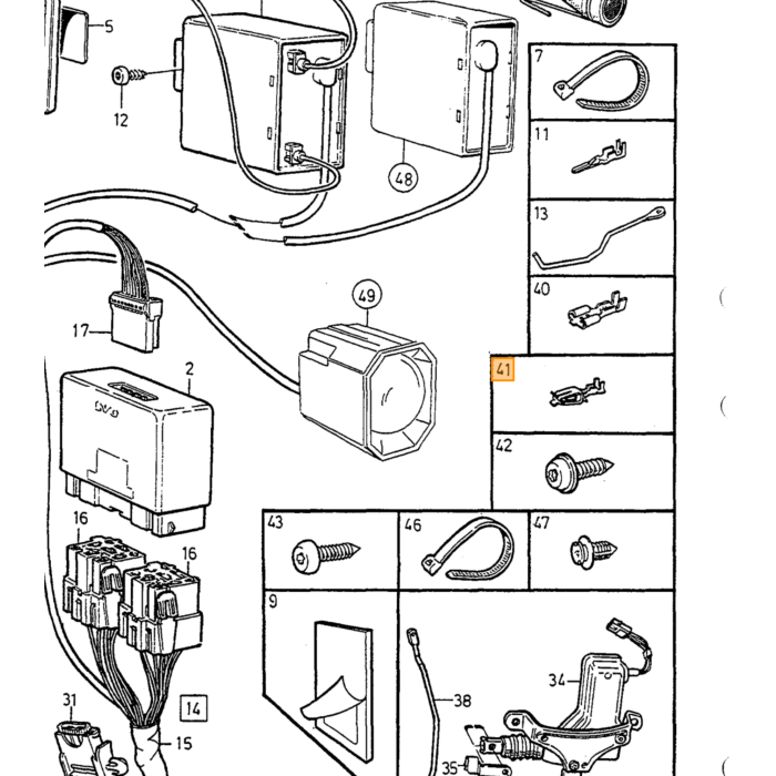 Volvo Relais Alarm / Startonderbreker Bypass Volvo 850 940 960 S90 V90 Volvo onderdeel nr 3545333