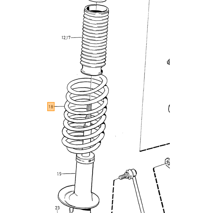 Volvo Veer Voor 9-28mm Verlaging Volvo 850 - C70 - S70 - V70 Volvo onderdeel nr 3546640