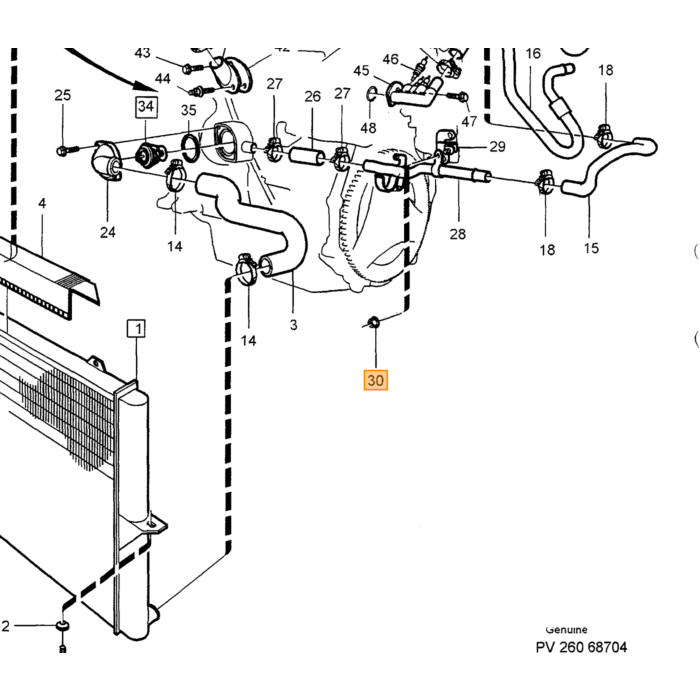 Volvo Aftapkraan Radiateur Volvo 850 - 940 - 960 - S90 - V90 - C70 - S70 - V70 - XC70 - S60 - S80 - XC90 Volvo onderdeel nr 3547226