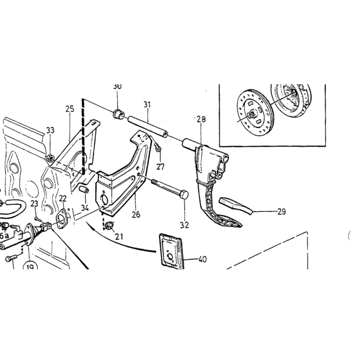 Volvo Lager druklager 240+740+940 1985-1993 (34.5mm)(ook diesel)M47  1220949 3549881 Volvo onderdeel nr 3549391