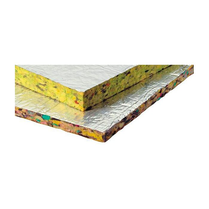 Demping isolatieplaat motorkap zelfklevend 1 cm dik 100x50cm aluminium bovenlaag