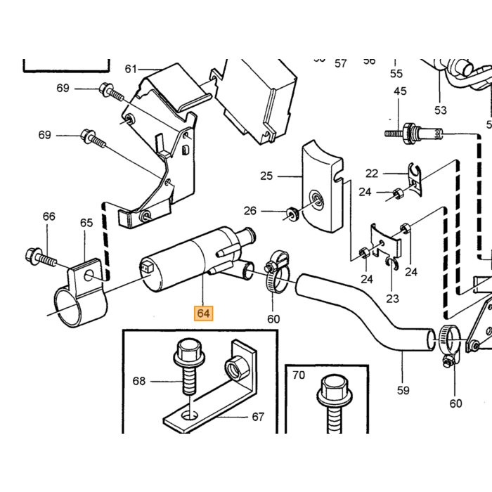 Volvo Waterpomp Standkachel Volvo S60 - V70 - XC70 - S80 - XC90 Volvo onderdeel nr 3729530