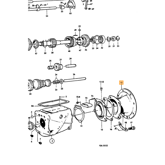 Volvo Solenoide Overdrive D type 1 draads P1800+Amazon  Volvo onderdeel nr 380617