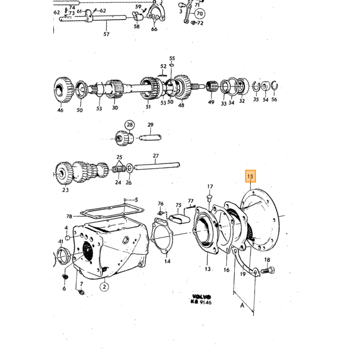 Volvo Solenoide Overdrive D type 1 draads P1800+Amazon  Volvo onderdeel nr 380617