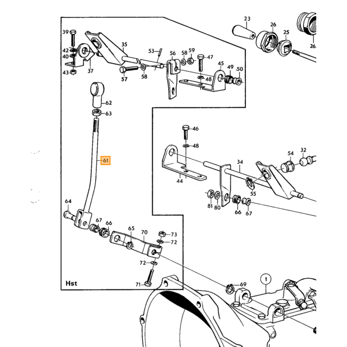 Volvo Pakking versnellingsbak deksel M40+41+M400+M410  Amazon 220  P 1800  P 1800 E  P 1800 ES  Pv 544 Volvo onderdeel nr 381107