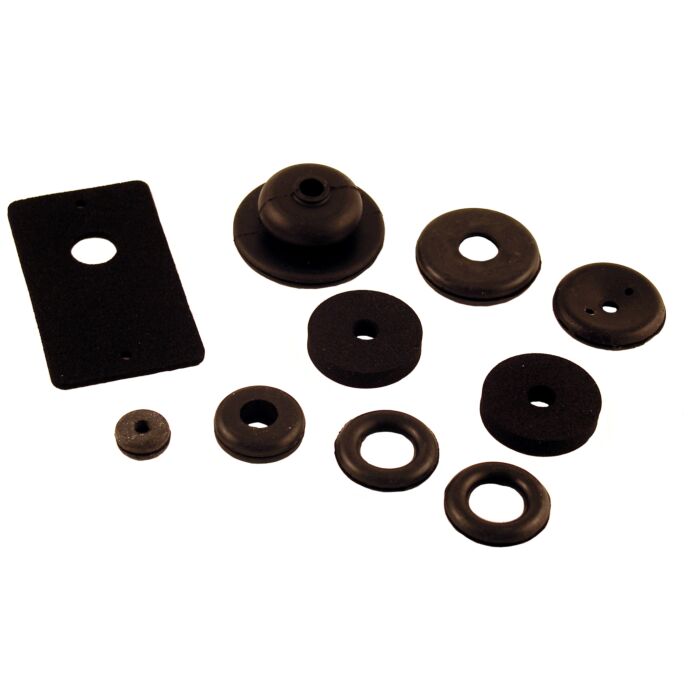 Volvo Rubber doorvoer schutbord complete set PV544+Duett B18  Volvo onderdeel nr 395105