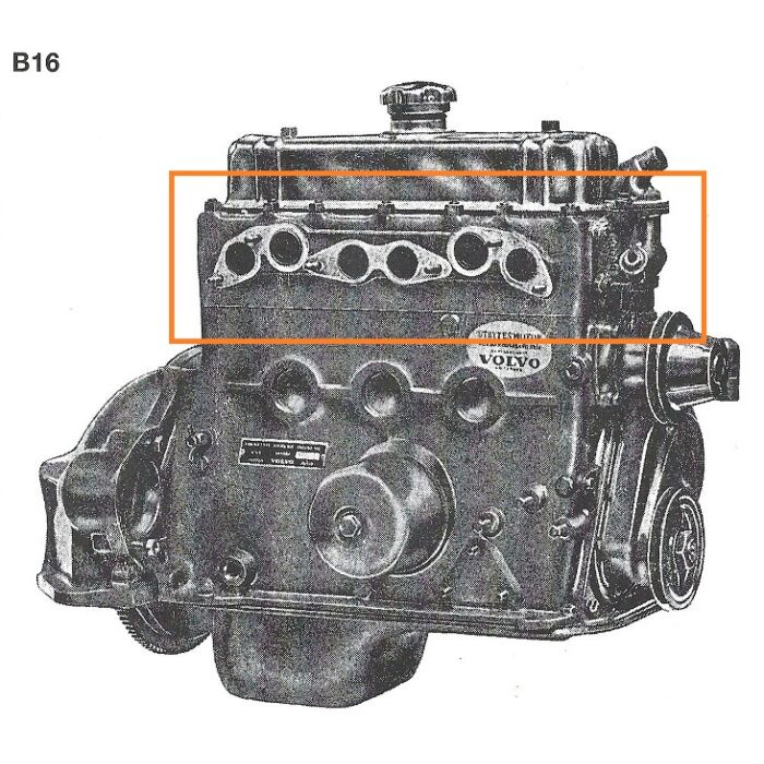 Volvo Cilinderkop B16B Loodvrij+LPG 409393 495387 419017 495396  RUIL statiegeld E 200.00 97 5mm hoog Volvo onderdeel nr 419017
