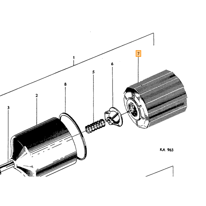 Volvo Oliefilter B16 PV444+PV544+445+210+Duett+Amazon origineel Volvo Volvo onderdeel nr 403984