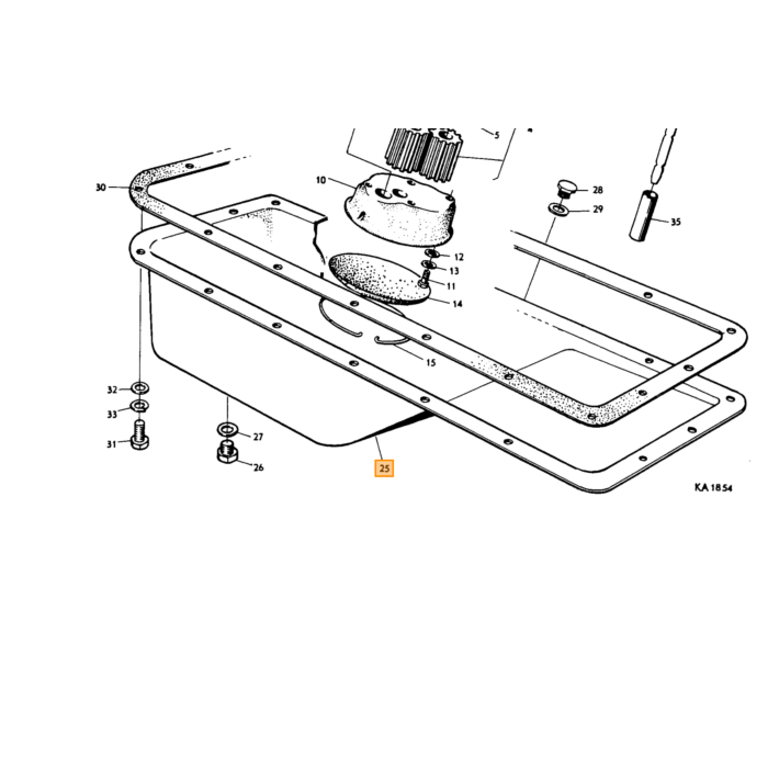 Volvo Carter pan Oil sump pan B18+B20 For Volvo carter  Volvo onderdeel nr 418260