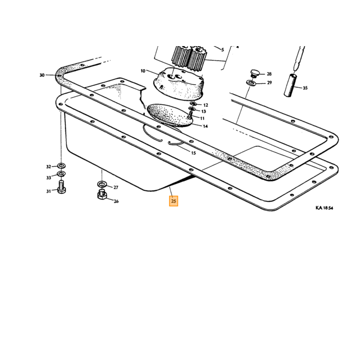 Volvo Carter pan Oil sump pan B18+B20 For Volvo carter  Volvo onderdeel nr 418260
