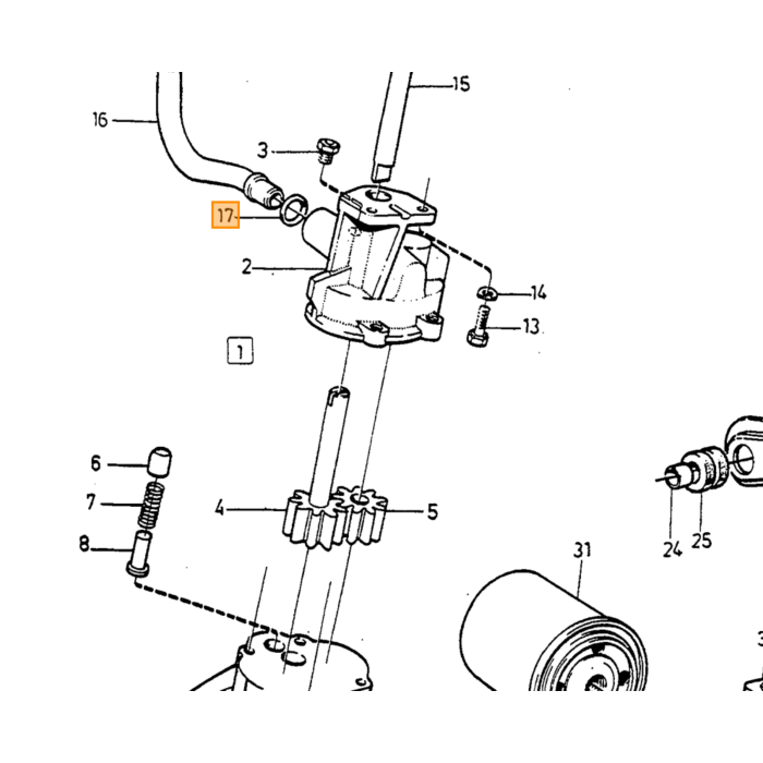 Volvo Rubber ring oliepomp B18+B20+B30+B19+b21+b23+b230 Volvo onderdeel nr 418360