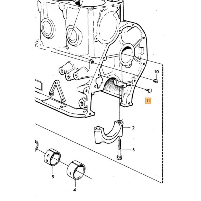 Volvo Olie nippel sproeier distributie tandwiel B18+B20 Volvo onderdeel nr 418416