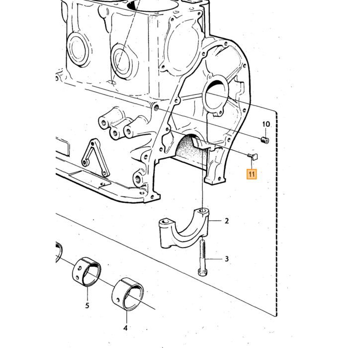Volvo Olie nippel sproeier distributie tandwiel B18+B20 Volvo onderdeel nr 418416